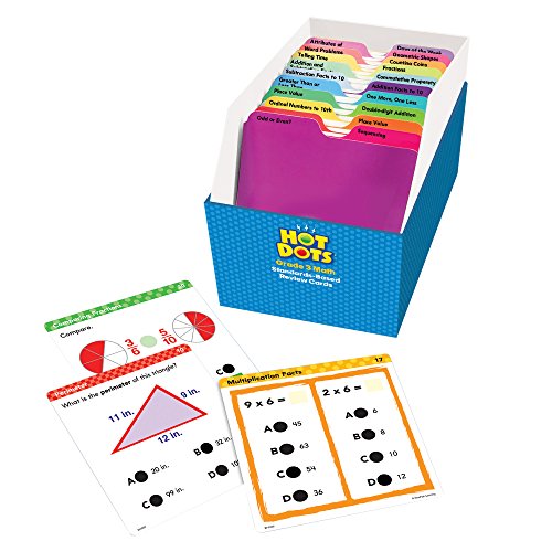 Educational Insights Hot Dots Math Standards-Based Review Cards—Grade 3