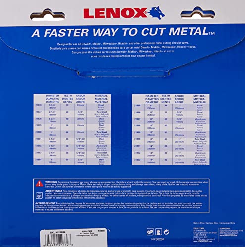 Lenox Tools 8-Inch Circular Saw Blade, Steel-Cutting, 50-Tooth (21884St800050Ct) #TOP5