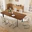 Walnut Table + Beige Chairs + U|shaped Legs