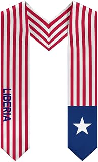 Liberia Flag Cool Graduation Stole Sash For International Student Scarf Graduation Day