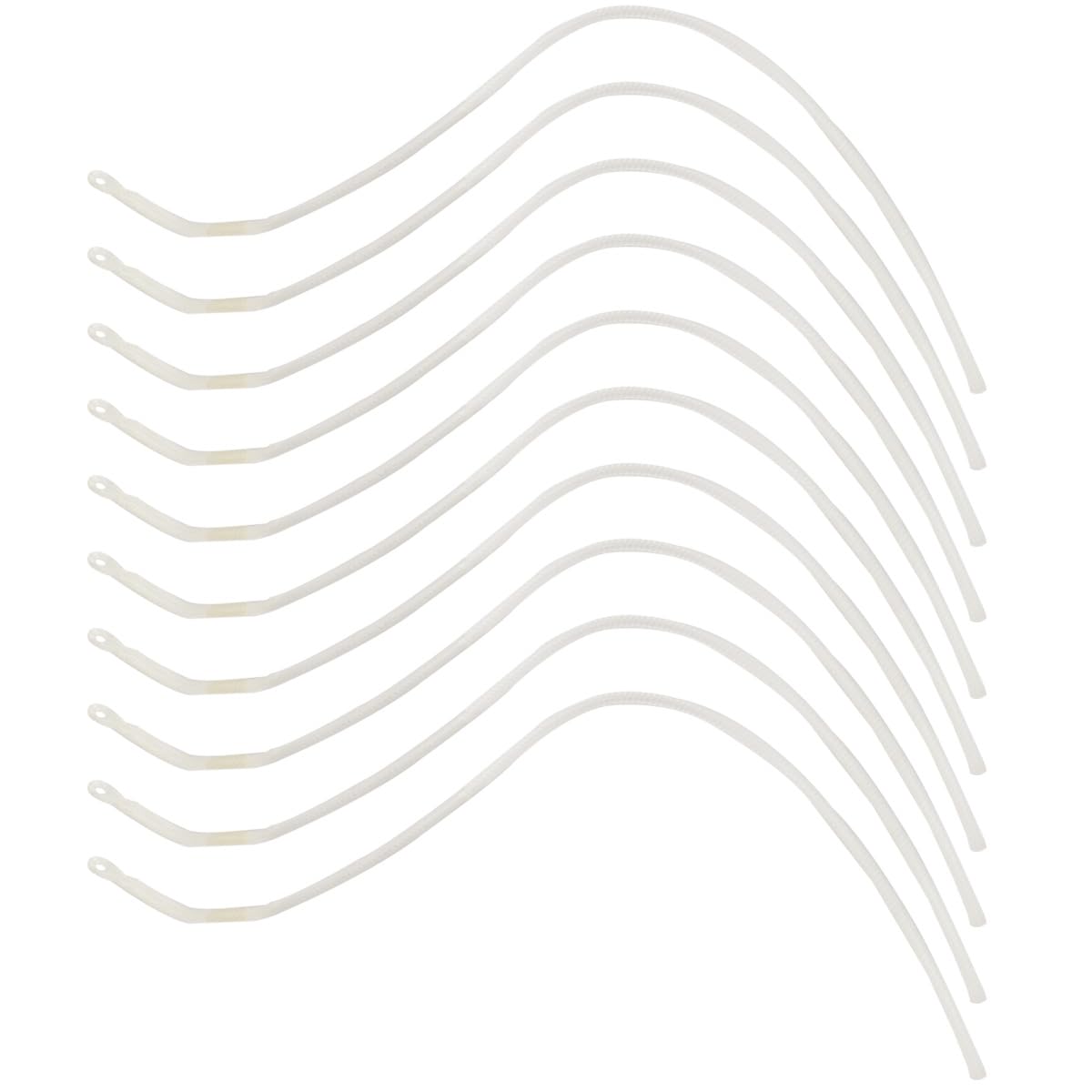 Lot de 10 connecteurs de ligne de pêche à la mouche, fil tressé haute résistance, câble de connexion durable pour accessoires de pêche à la mouche, 13,6 kg (blanc)