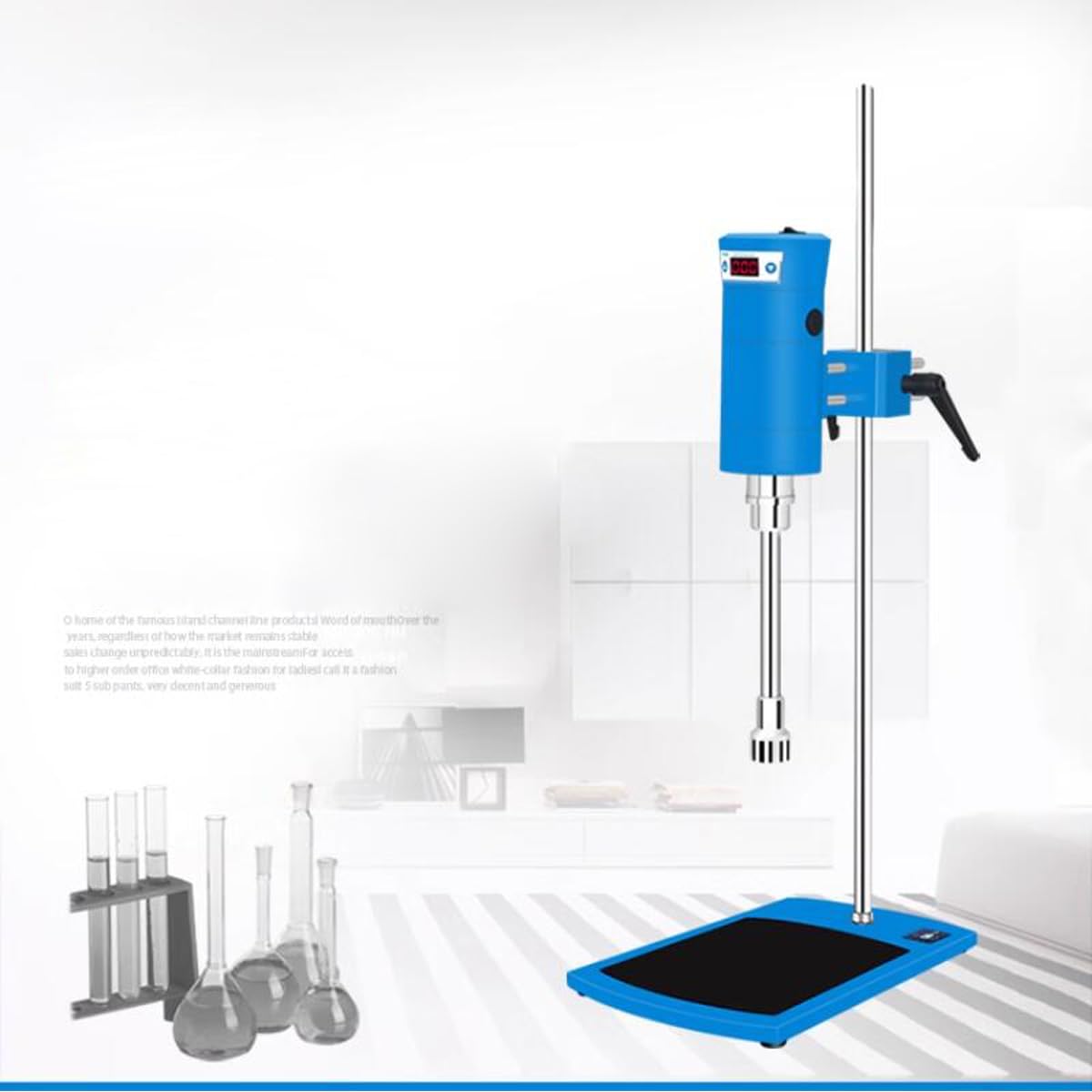 Lab High Speed Homogenizer, DEJUN 300-18000rpm High Shear Emulsifier Disperser Mixer Laboratory Emulsifying Stirring Machine with 18G and 36G Working Heads