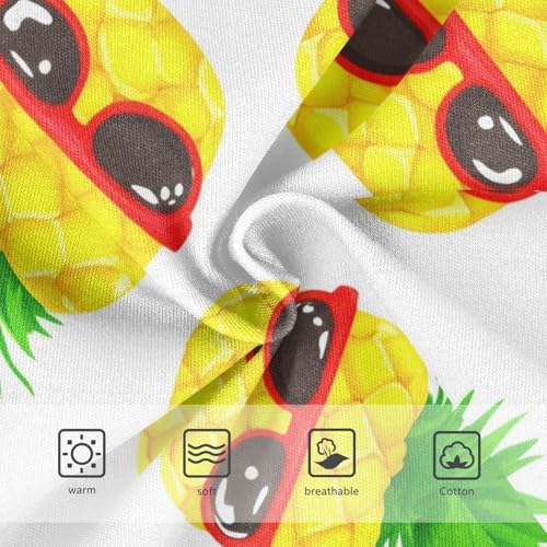 Girls Underwear Toddler 2t Cotton Cute Panties Girl Flower Briefs Girls Undies Tropical Playful Pineapples White3