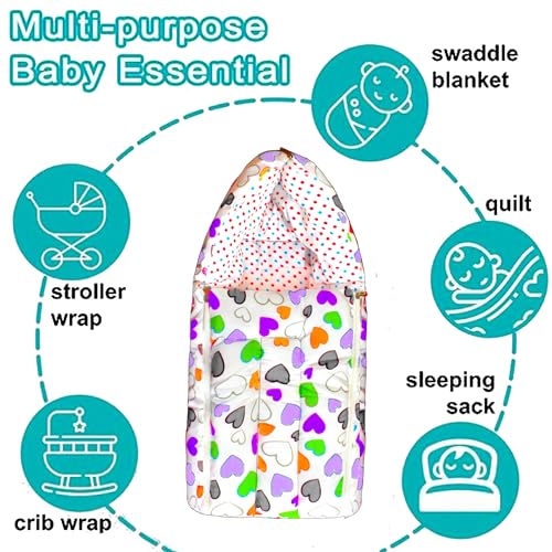 Image of VParents Daisy Purple Cotton Combo: Nursing Support, Mosquito Net Attached Bed and Carrying Nest
