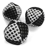 speevers Footbag for Adults and Kids, Footbag Balls, Kick Bags Professional with Carry Case (White Black)
