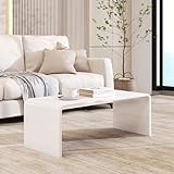 acrtmatic Acrylic Coffee Table, 32' L x 16' W x 16' H x 3/5' Thick, White Modern Decor Waterfall Lucite Tea Table for Small Living Room, Bathroom, Bedroom and Office