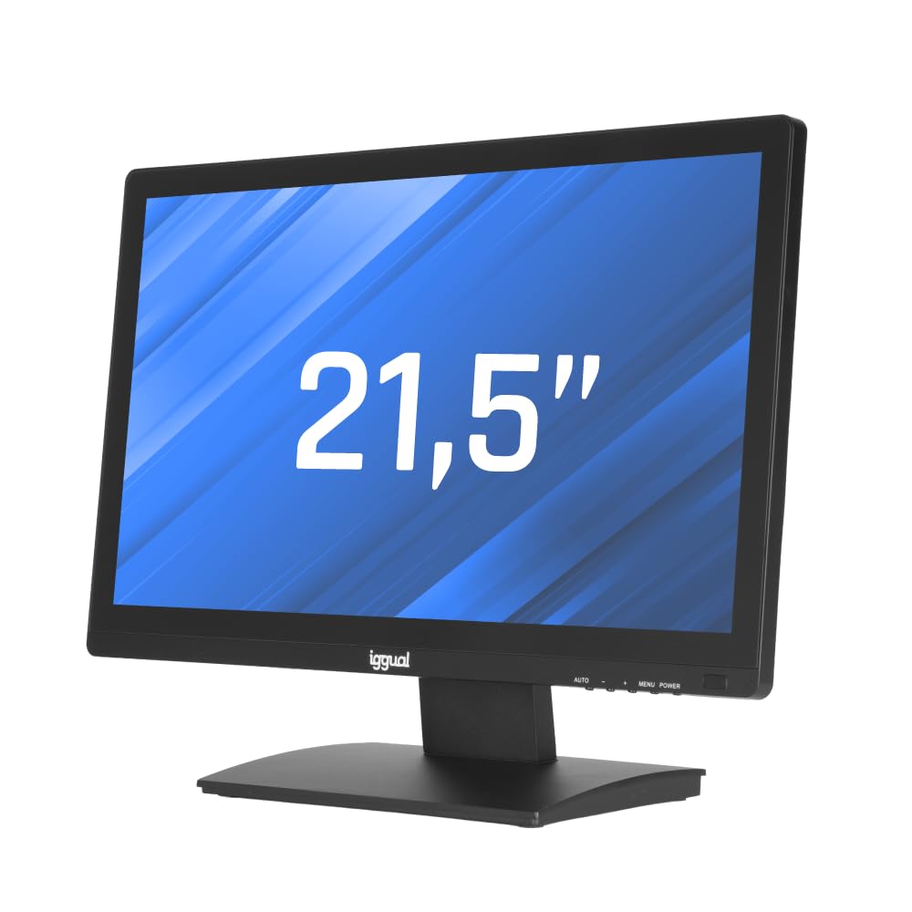 iggual Monitor Táctil Capacitivo Full HD. -​Panel IPS de 21,​5" -​LCD-​LED -​(16:​9) -​Protección IP63. -​Conexiones : USB-​A+​VGA+​HDMI -​Windows, Android, Linux, Raspberry Pi -​Usos Recomendado: TPV. (MTL21PX)