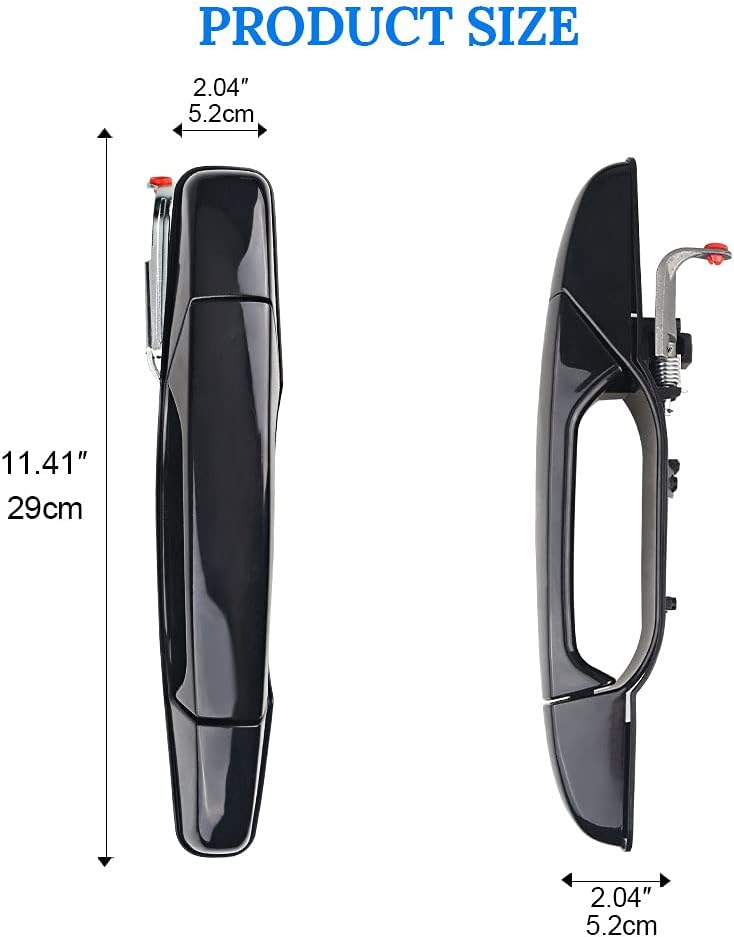 JDMON Compatible with Exterior Door Handle 4Pcs Front & Rear Driver & Passenger Side Chevy Silverado Tahoe Suburban GMC Sierra Yukon Cadillac Escalade Pickup SUV 2007-2013 Replaces 20828237, 20954796