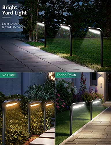 Osord Solar Pathway Lights,【4 Pack】 Solar Outdoor Lights Pathway Bright High Lumen Waterproof With 2 Color Modes Led Path Lights Solar Powered, Garden Solar Landscape Lights For Sidewalk Walkway Yard #TOP1