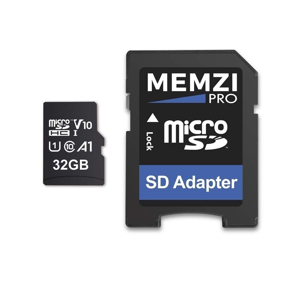 MEMZI PRO 32GB 100MB/s Class 10 A1 V10 Micro SDHC Memory Card with SD Adapter Compatible for