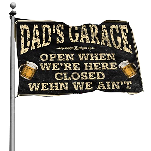 Drapeau de garage amusant Abipuir 152 x 244 cm pour decoration de chambre
