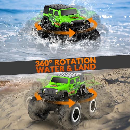 image for STEMTRON Amphibious Remote Control Car Toys for Boys 2.4GHz 1:16 All T