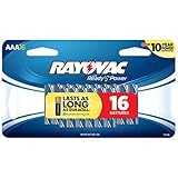 Rayovac Alkaline AAA Batteries, 824-16SCF, 16-Pack