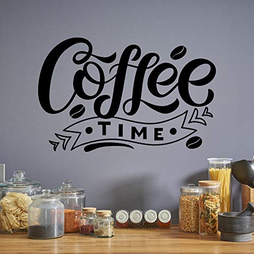 WANDKIND Coffee TIME - Wandtattoo Sticker Aufkleber Kaffeezeit Kaffee Zeit (Schwarz, 50 x 32 cm) Cover