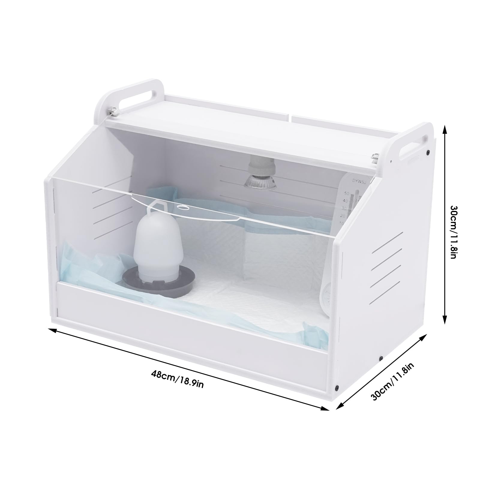 Caja De Cría De Pollitos,220V Incubadora Breeding Box Breeder Máquina De Criador De Pollo Totalmente Automática Con Termómetro,Para Reptiles De Aves De Coral