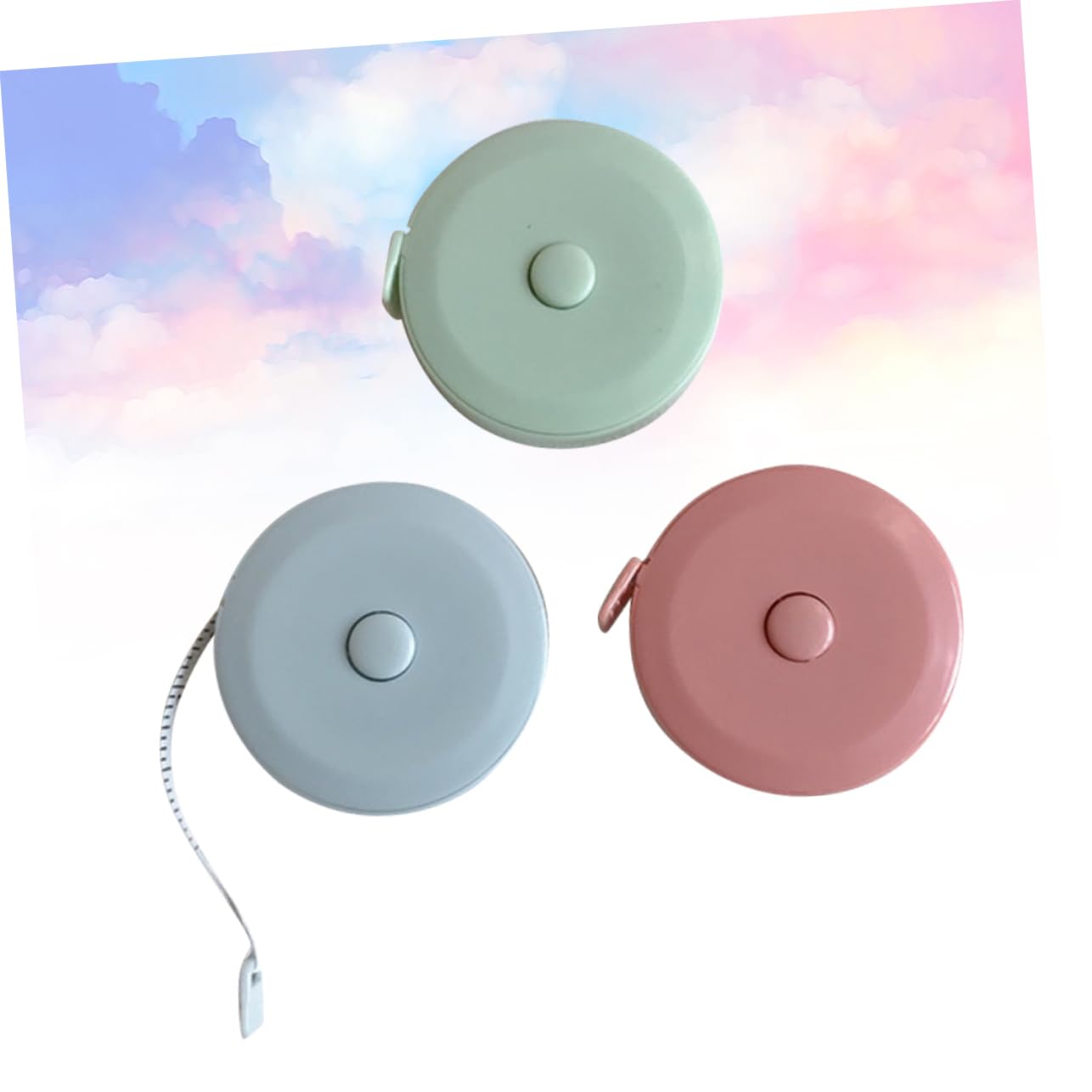 SHINEOFI 9 Piezas de medida métrica retráctil mini métrica corporal 1. 5 metros regla de medida accesorios de prueba de longitud
