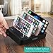 PRITEK 50W/10A USB Charging Station with Detachable Baffles Compatible for Cellphone Tablet and Other USB-Enabled Gadget Multiple Devices Desktop Charger Station with 6pcs Short USB Cables (Black)