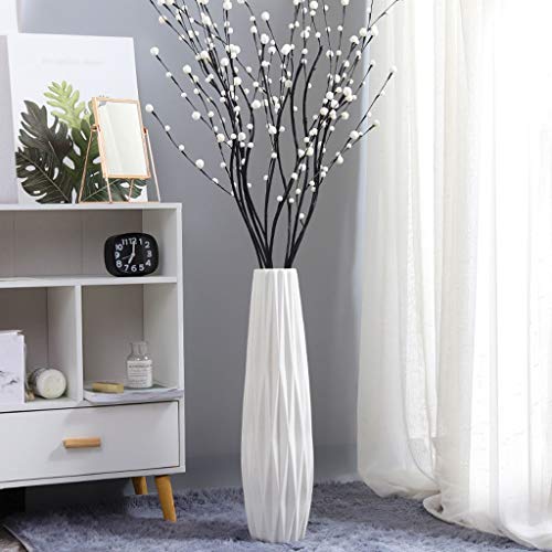 Vase céramique blanc moderne grand format pour décoration maison et sol