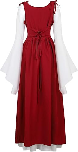 Miniatura 3 de Vestidos renacentistas para mujer, disfraz medieval, irlandés, vestido de baile renacentista de hadas campesinas