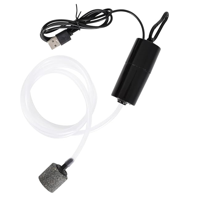 Colexy Bomba de Aire para Acuario Bomba de Aire de Oxígeno USB Aire para Pecera Bomba de Aireador Silenciosa…