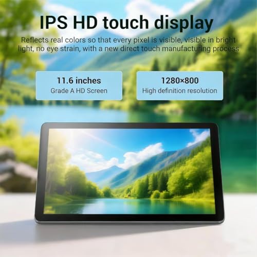 Image of Pinxnova Industrial Touchscreen Panel PC, 11.6 Inch, Windows 11, N5100 CPU, 8GB RAM, Dual RS232, Dual HDMI 4K, WiFi 6 BT 5.2, for HMI, Factory, Kiosk, POS