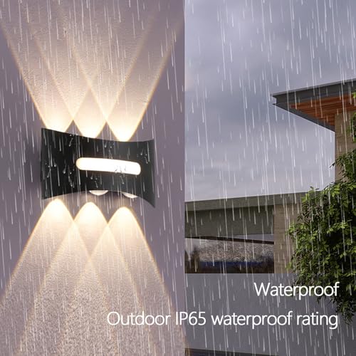 Aplique de pared LED exterior impermeable IP65 lámpara moderna 3000K 2