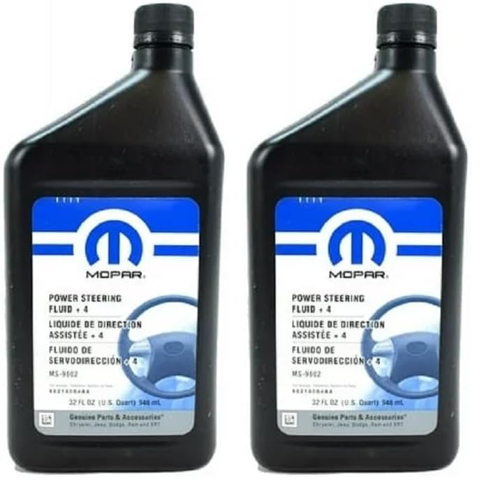 Genuine Mopar Fluid 5166226AA +4 Power Steering Fluid - 1 Pint - 68218064AA, Oil (Pack of 2)
