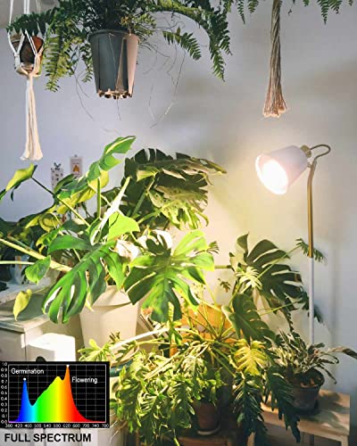 Dommia Grow Lights For Indoor Plants, 6/10/12H Timer Grow Light Bulbs, Full Spectrum Led Plant Light Bulb, Br30 Sunlight Plant Growing Lamps For Desk Lamp/Floor Lamp/Light Fixture With E26 Base #TOP3
