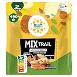 SUN - Mix Trail - Amandes, Lamelles de Dattes, Cranberries, Noix de Pécan - 190 g...