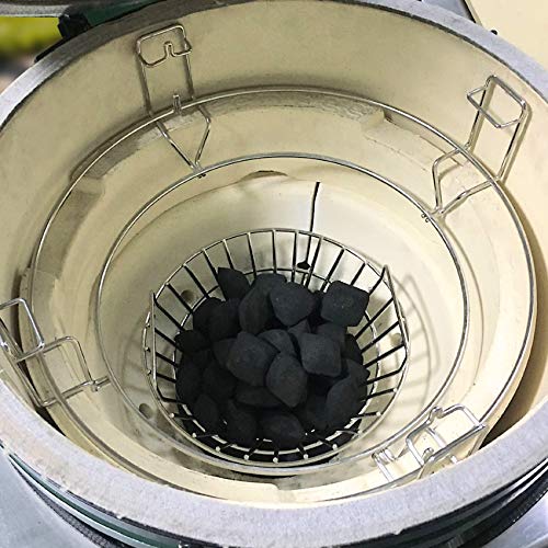 Only Fire #8567 Charcoal Ash Basket Stainless Steel Charcoal Holder With Handles, Fits For Kamado Joe-Joe Junior Grill #TOP4