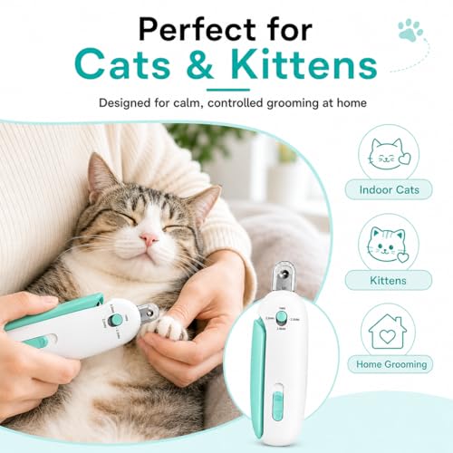 Coupe-ongles pour chat Pett bleu contre les griffures avec réservoir propre - 7