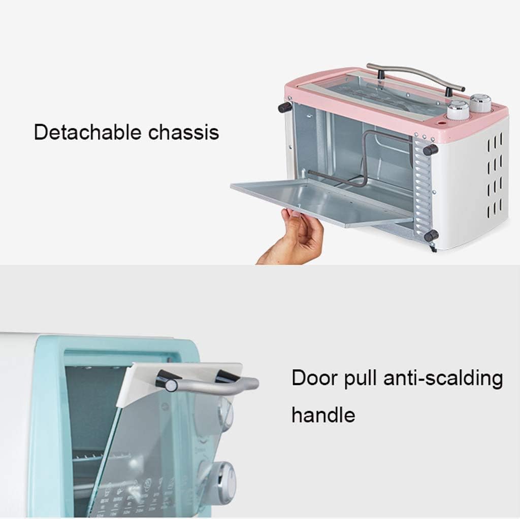 10L Mini Multi-Function Oven,Adjustable Temperature 0-230℃ and 60 Minutes Timer Independent Temperature Control Household Baking Electric Oven Useful ()