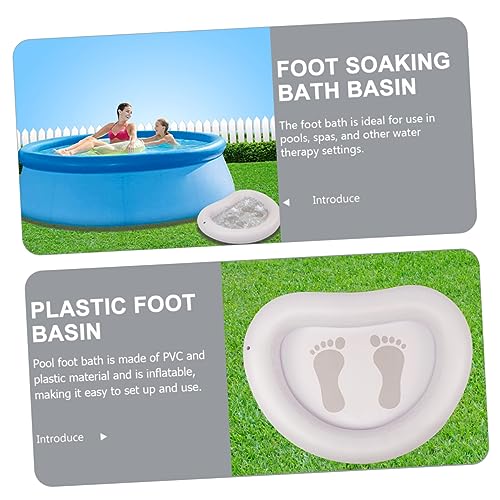 Set de piscina inflable para pies con bandeja espaciosa miniatura 6