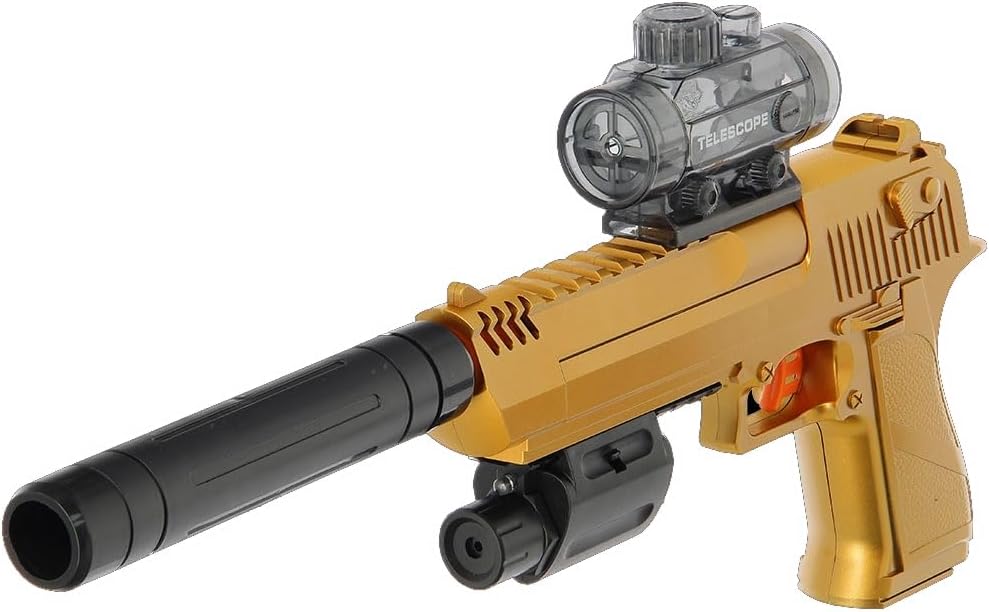 GELSOFT Eagle Gel Ball Blaster Water Bullet Gun Pistol USB Electric 20m Range Shooting -10,000 Rounds (Sunburst)