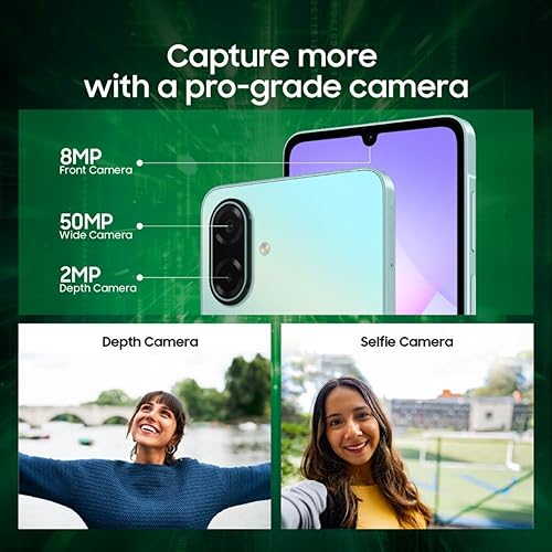 Image of Samsung Galaxy A07 5G (Light Green, 4GB RAM, 128GB Storage) | 6.7 inch HD+ 120Hz Display | MediaTek Dimensity 6300 | 50MP + 2MP Rear Camera | 6000 mAh Battery