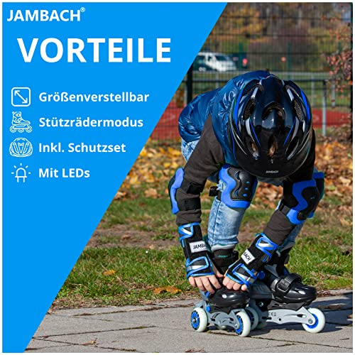 Jambach Kinder Inline-Skates mit Schutzset und Tasche