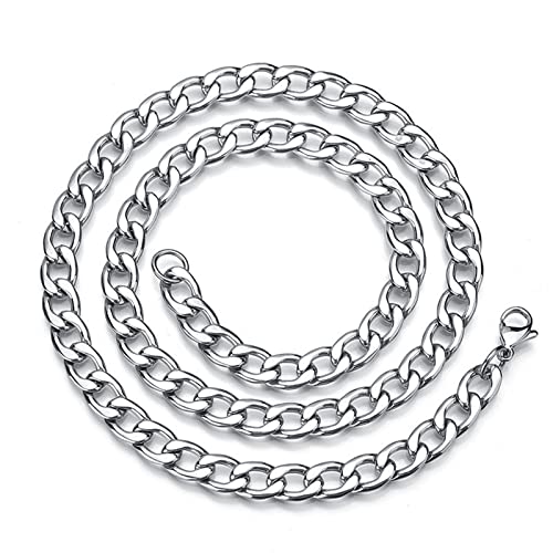 Chaîne de trottoir en argent acier inoxydable de 20-24 pouces pour hommes