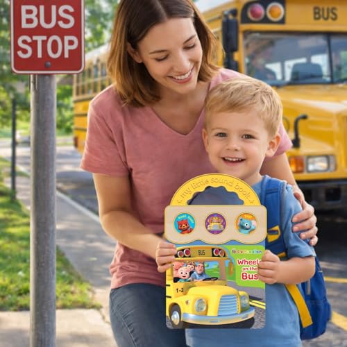 Image of CoComelon Wheels on the Bus: 3-Button Sound Board Book for Babies and Toddlers, Ages 1-4