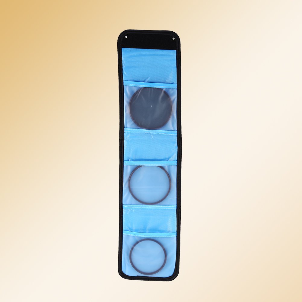EBTOOLS Sac de Rangement pour Filtre de caméra de Poche 3, boîte de Portefeuille de Filtre de caméra en Nylon résistant aux intempéries