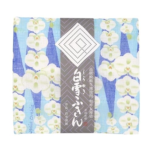 Shirakiya Snow White Fukin: Nara Sarashi Kaya Dish Cloth [2026] — 胡蝶蘭／ブルー finish