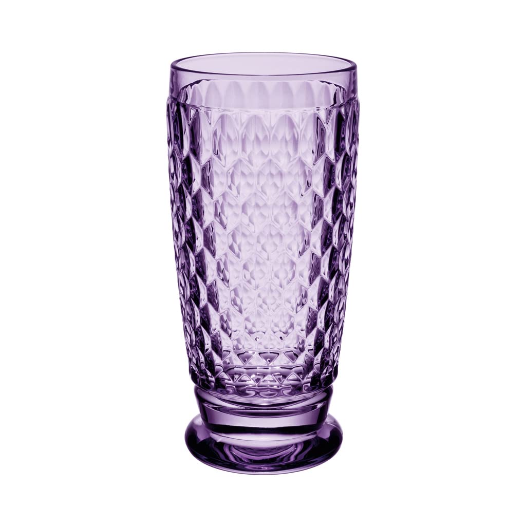 Villeroy & Boch - Boston Lavender long drink Glass, Crystal Glass colouRed purple, Capacity 300 ml