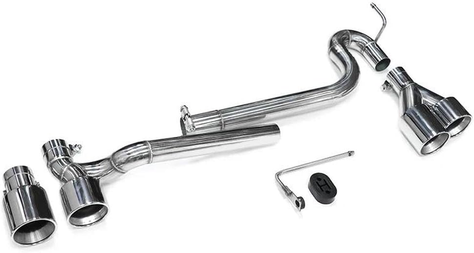 Spare Parts Quad Exhaust For BMW 5 Series F10 F11 F18 525i 520i 530i 523i Gasoline Model Rear Bumper Muffler Tip Tailpipe(Petrol-Silve)