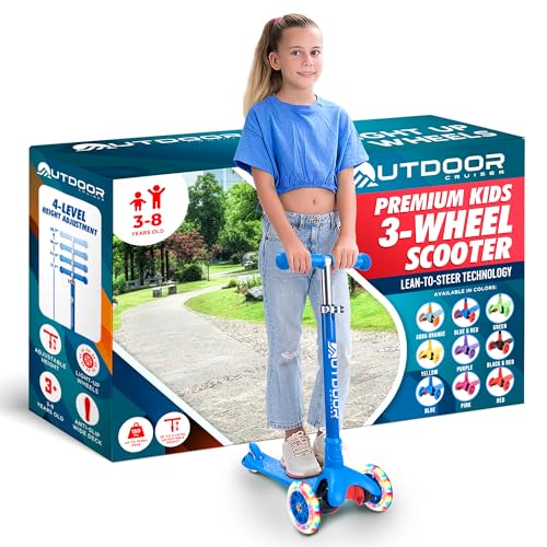Outdoor Cruiser 3-Wheel Kids Scooter – with...