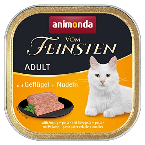 animonda Vom Feinsten Adult Katzenfutter, Nassfutter für ausgewachsene Katzen, Fleisch Vielfalt mit Geflügel, 32 x 100 g