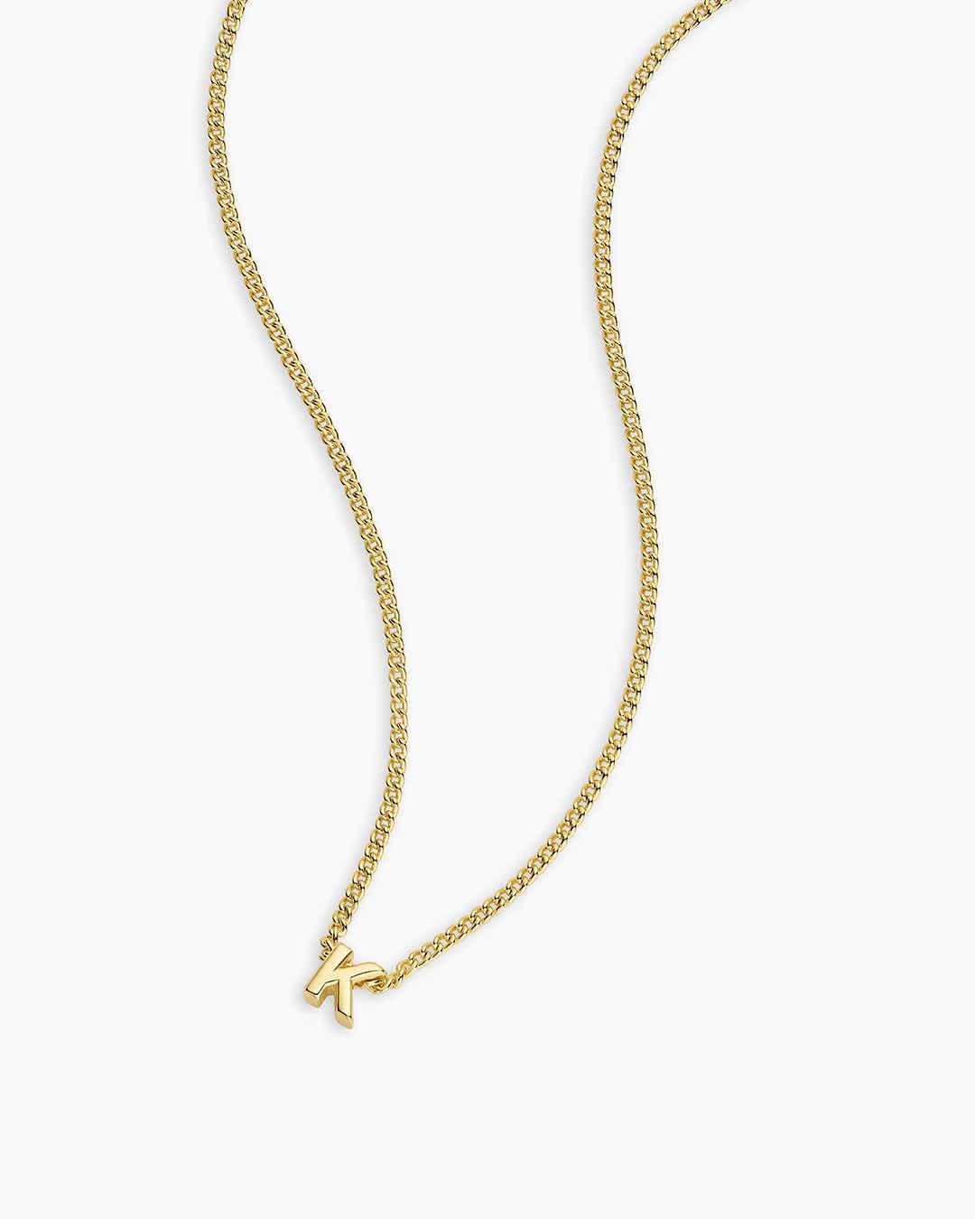 gorjana - Wilder Mini Alphabet Necklace - 18k Gold-Plated or Silver-Plated Brass - Personalized Initial Charm - Secure Closure, Adjustable Length - Timeless Elegance - Image 4
