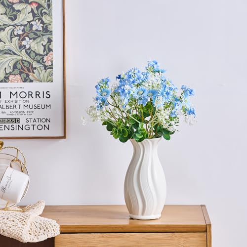 Artificial-Daisies-Lilac-Wildflowers-Blue-and-White-Artificial-Flowers-7pcs-Spring-Flowers-for-Indoor-Vase-Outdoor-Garden-14-Faux-Wildflowers-Bundles-for-Home-Decor-with-Lily-of-The-Valley Artificial Daisies Lilac Wildflowers Blue and White Artificial Flowers 7pcs Spring Flowers for Indoor Vase Outdoor Garden 14 Faux Wildflowers Bundles for Home Decor with Lily of The Valley