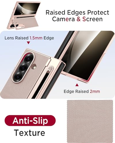 Housse Samsung Z Fold 5 antichoc intégrale rigide avec protège écran or - 7