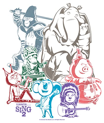 Fifth Sun Sing Group Shot Line Art Girls Short Sleeve Tee Shirt2