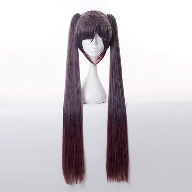 Foto 2 de 6 de Peluca Cosplay Anime, Peluca Genshin Impact, Peluca con Capucha Gratuita, Para Halloween, Fiesta, Carnaval