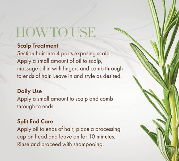 Rosemary And Mint Strengthening Hair Serum | For Dry hair & Scalp, Green - Image 3